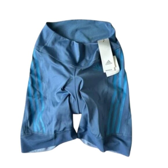 Adidas Women's The Short Padded Cycling Shorts Ciclismo Altered Blue Bike - Picture 5 of 8